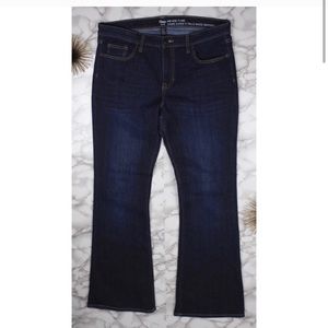 Gap Mid Rise Flare Bootcut Dark Wash Denim Jeans